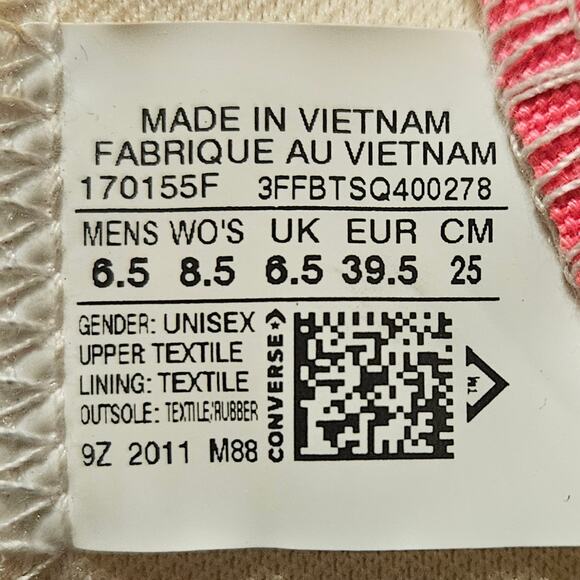 Converse All-Star Chuck Taylor Hot Pink Hi-Top Sneakers Size Womens 8.5 Mens 6.5 - Picture 7 of 8